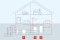 Die Grafik zeigt ein Haus mit Viessmann Wasser-Wasser-Wärmepumpe, Wassererwärmer und Pufferspeicher)