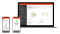 Das Bild zeigt Inbetriebnahme & Monitoring mit der ViGuide App auf Laptop und Smartphone